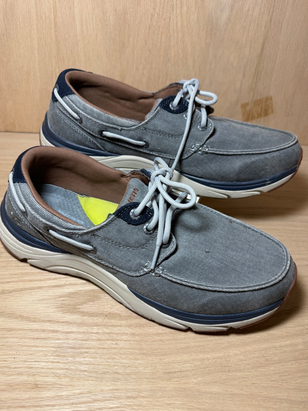 Skechers Men Boat Shoes 10.5 Gray
